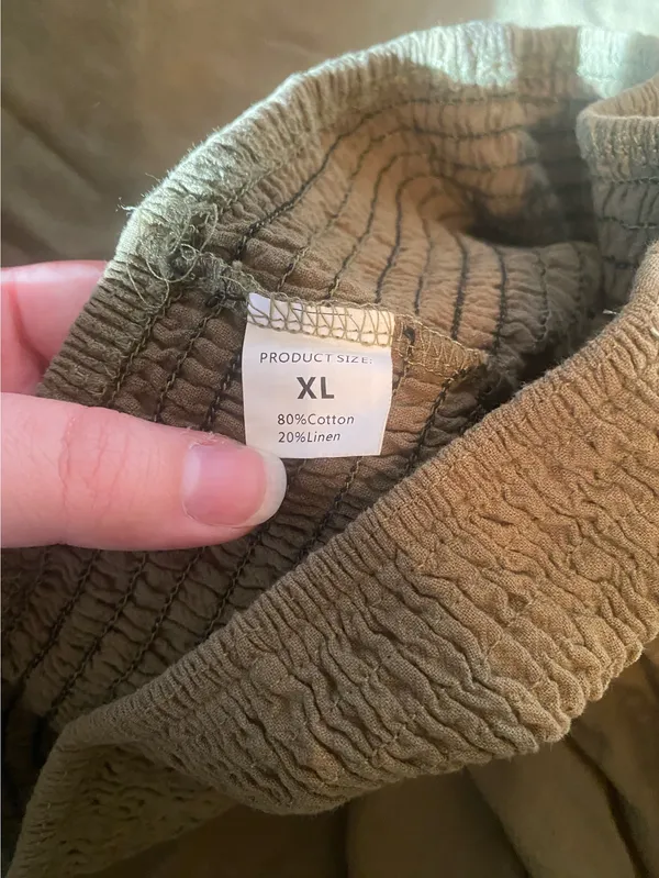 Amazon Green Linen Flowy Pants - Image 4