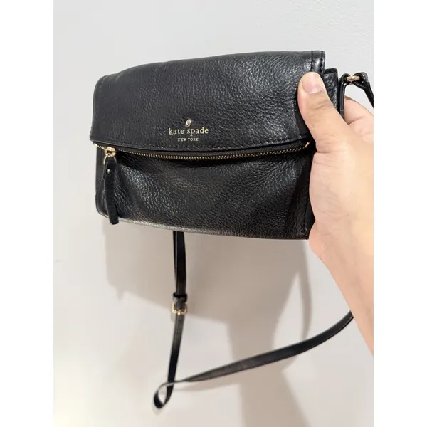 Kate Spade New York Black Pebbled Leather Crossbody Bag L‎ - Image 2