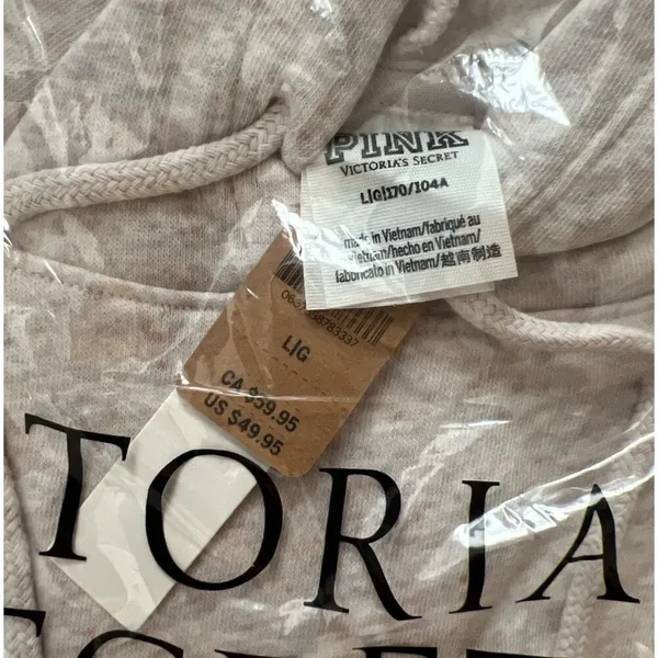 VICTORIA'S SECRET PINK Everyday Fleece Cropped Hoodie, Large - Image 7