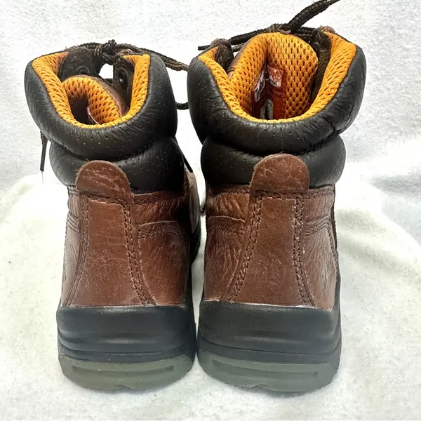 Timberland Pro Series Work Boots Womens 7W Brown Leather Titan 6" Safety Toe New - Image 5