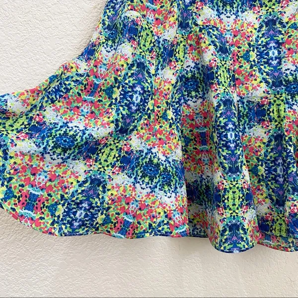 Do&Be Watercolor Printed Cut Out Strapless Dress S - Image 11