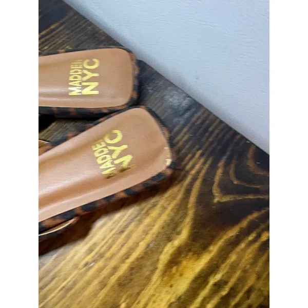 Madden‎ NYC Leopard Pointed Toe Flats Size 9 Brown - Image 4