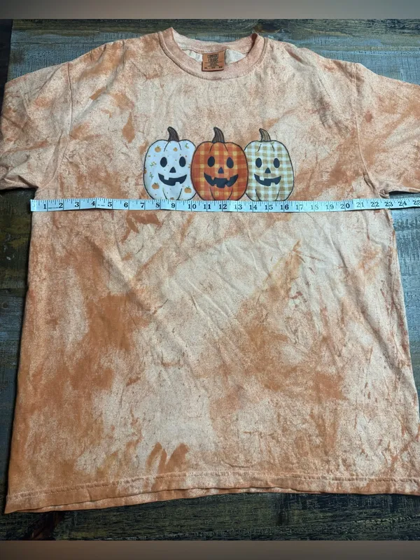Comfort Colors Orange Color Blast Tee with Pumpkin Trio Graphic - Image 5