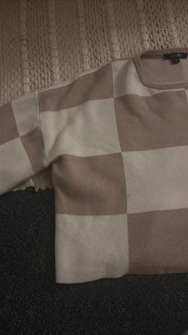 PaperMoon Women’s Checkered Print Sweater - Image 2