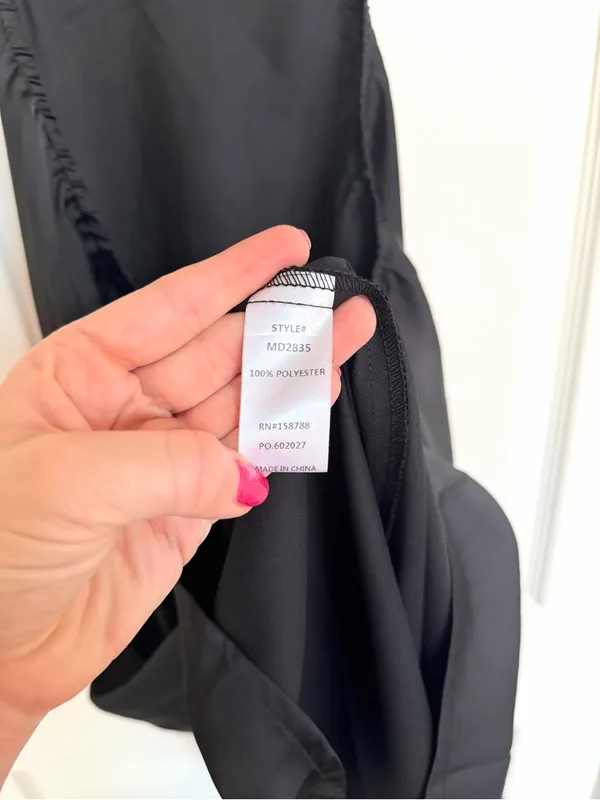Mable Black Cutout Open Back Maxi Dress Size L Size L - Image 6