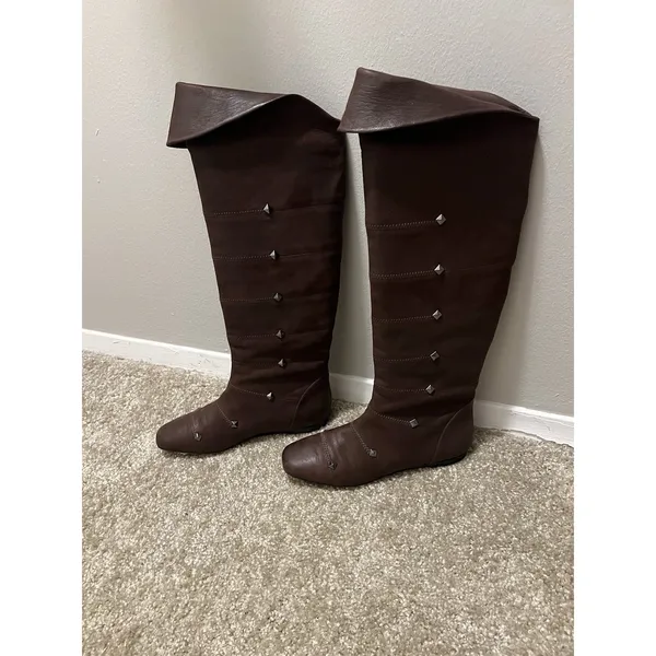 Botkier Leather Pull Up Knee Boots 38 / 7.5 Brown Leather‎ - Image 10