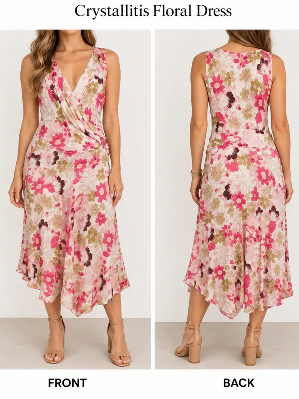 Crystallitis Floral Dress‎ Pink Size undefined - Image 2