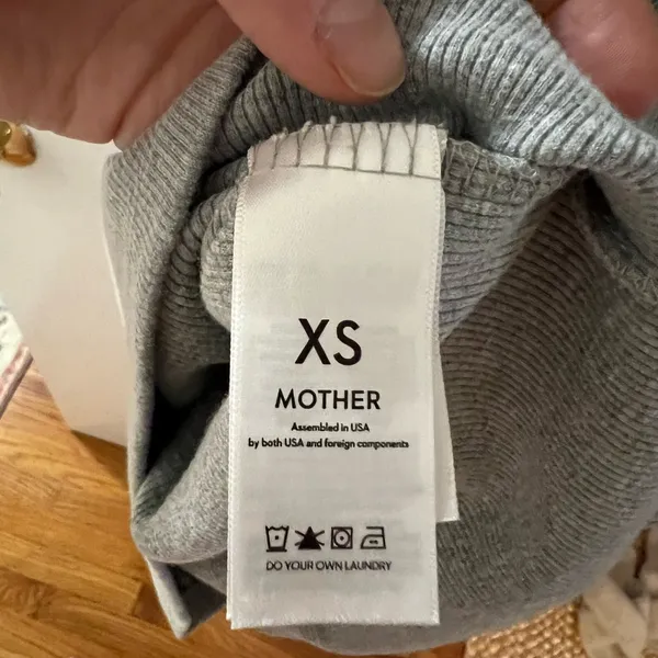 MOTHER Gray Ribbed Midi Dress - Image 4
