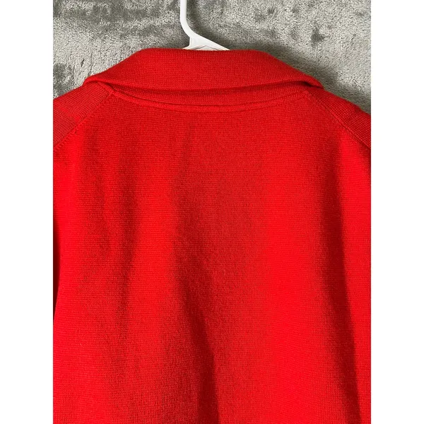 J.Crew Sophie Open Front Sweater Blazer Red Coatigan Quiet Luxury Medium - Image 4