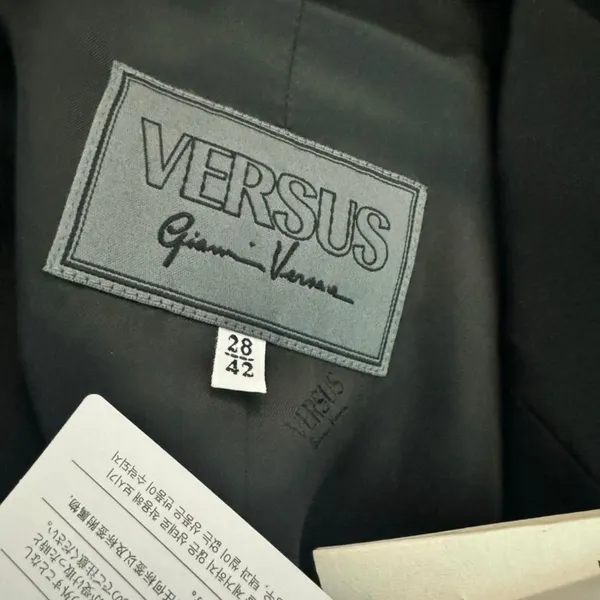 Versus Gianni Versace Skirt Suit Set Black Embellished IT 42 / US M Made in Ital - Image 7