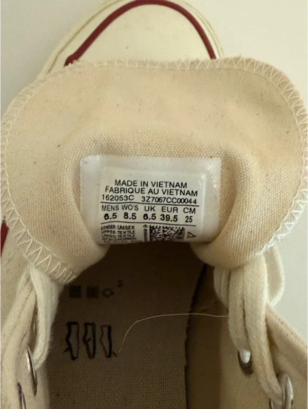 Converse High-Top Sneakers All Star Cream Women’s 8.5 - Image 3