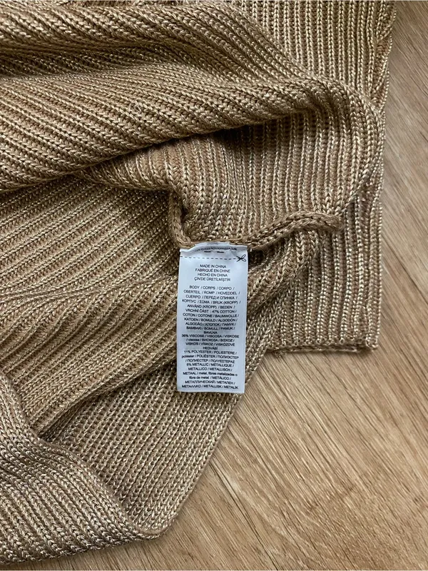 Ralph Lauren Tan Ribbed Boatneck Sweater - Image 5