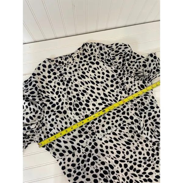 Lost Ink Leopard Print Midi Dress & Single Breasted Blazer Black White Bundle 2X - Image 9