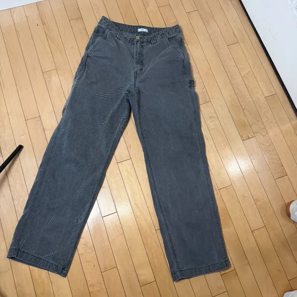 ARITZIA TNA Grey Denim Jeans Wide Leg Size 6 - Image 2