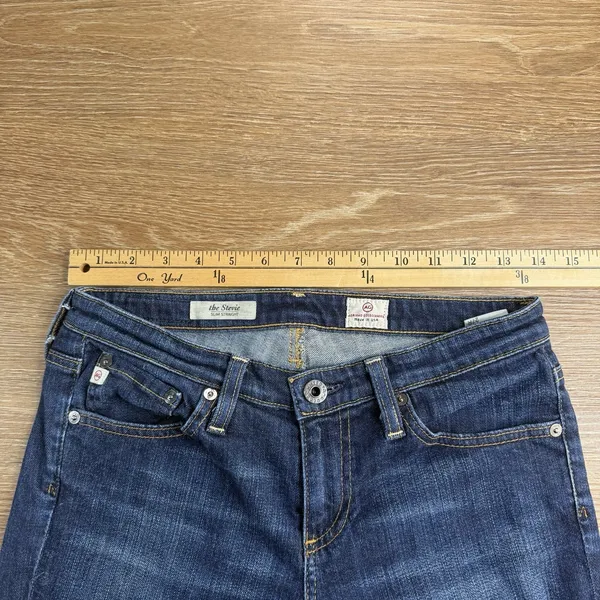 AG Adriano Goldschmied Stevie Jeans Women's 27R Low Rise Slim Straight Made USA - Image 11