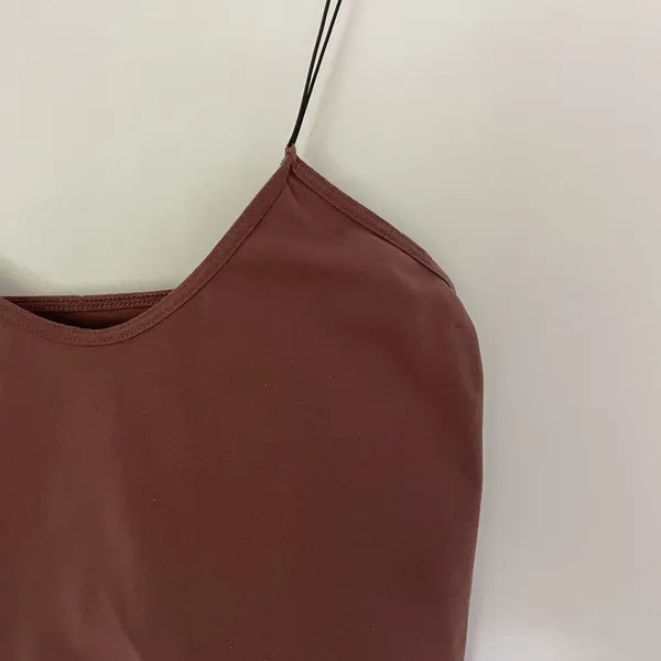 Intimately Free People purple mauve cropped top athletic‎ bra spaghetti straps - Image 2