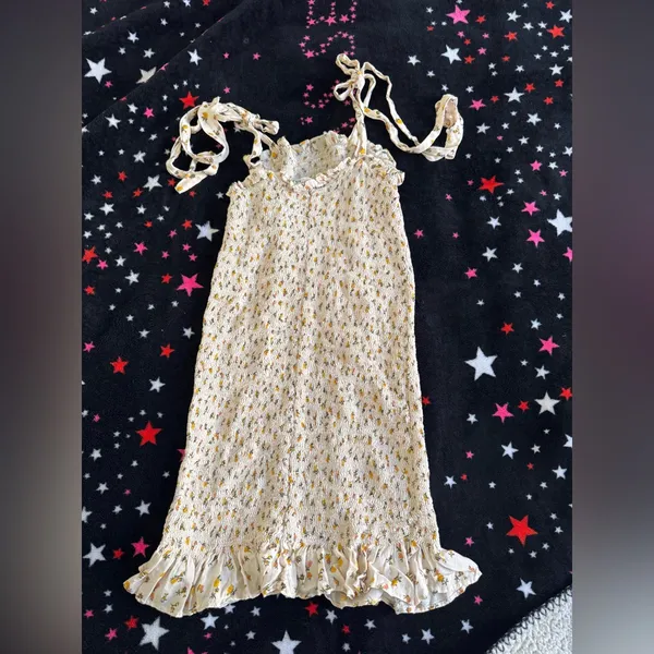 Free People Yellow Floral Mini Dress - Image 5