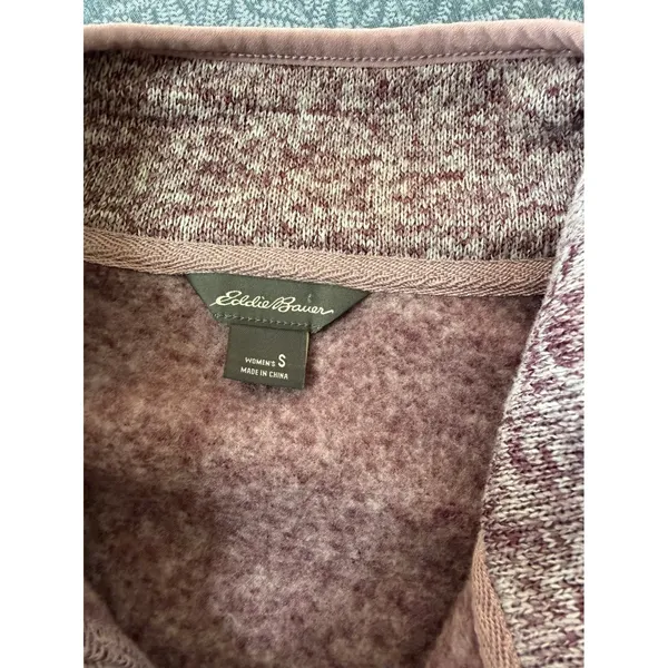 Eddie‎ Bauer Radiator Fleece 2.0 Snap Mock Pullover Sweater Pink Size Small - Image 3