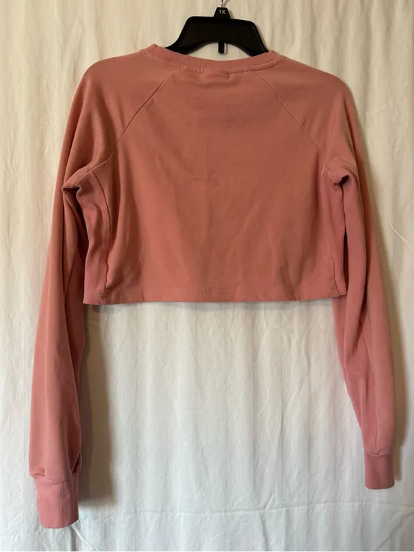 Gymshark Dusty Pink Cropped Long Sleeve Top – Small - Image 2