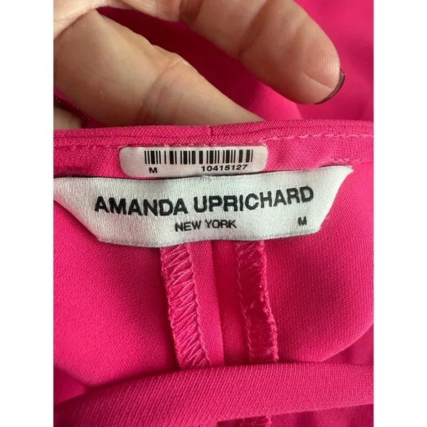 Amanda Uprichard Halter Top Women's Medium Pink Spaghetti Strap #FF7-1 - Image 3