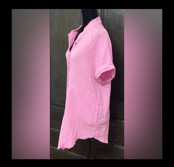 Paintcolors Oversized pink shortsleeved Tunic -Size Small - Image 2