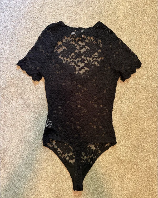 Princess Polly Giallo Cutout Lace Black Bodysuit - Image 5