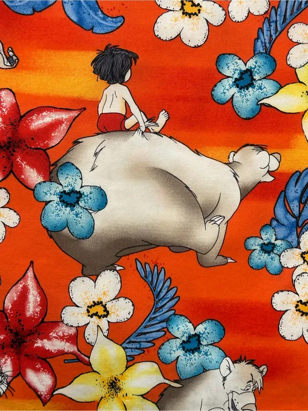Disney Jungle Book Medical Scrub Top Orange Mowgli Baloo Pediatric Nurse Size M - Image 6