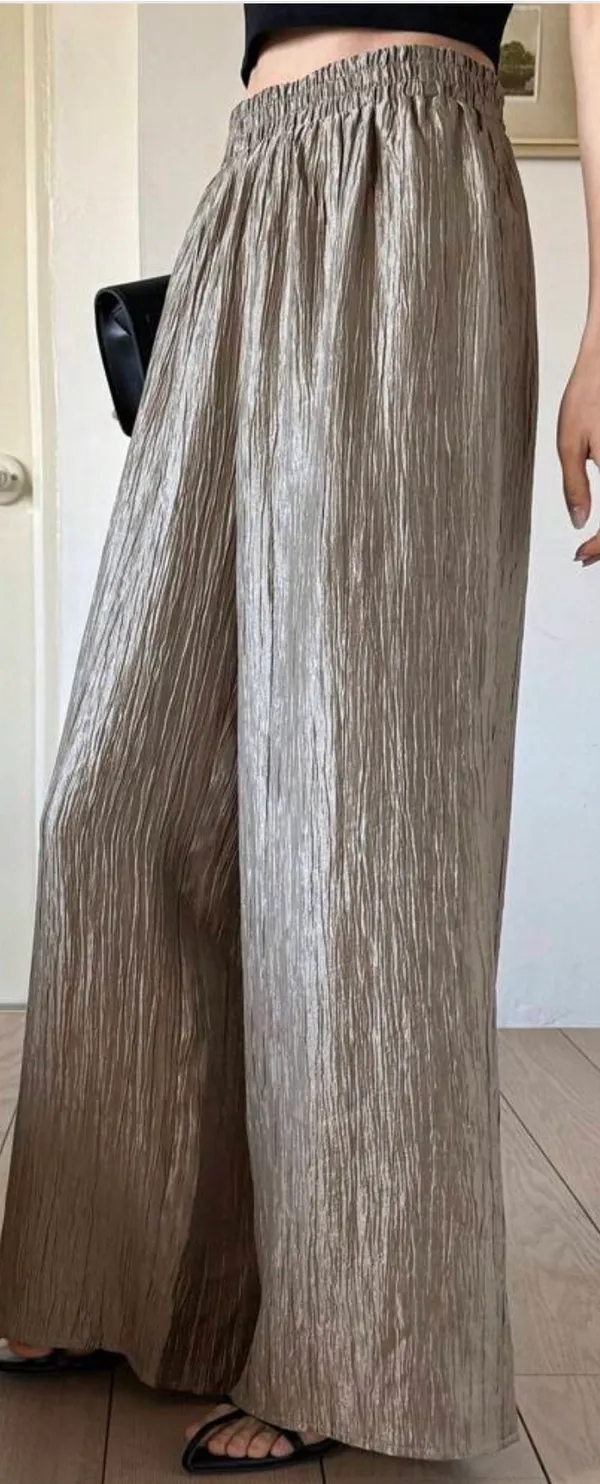 Wide legs pants Gold Size M - Image 3