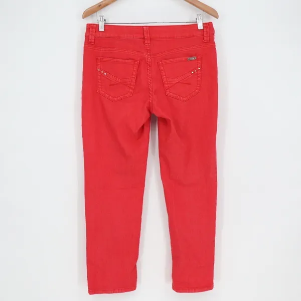 Chicos So Slimming Red Ankle Crop Jeans Pants Size 4‎ - Image 5
