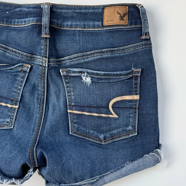 American Eagle Outfitters Women's Blue Denim Shorts Sz 4 - Image 5