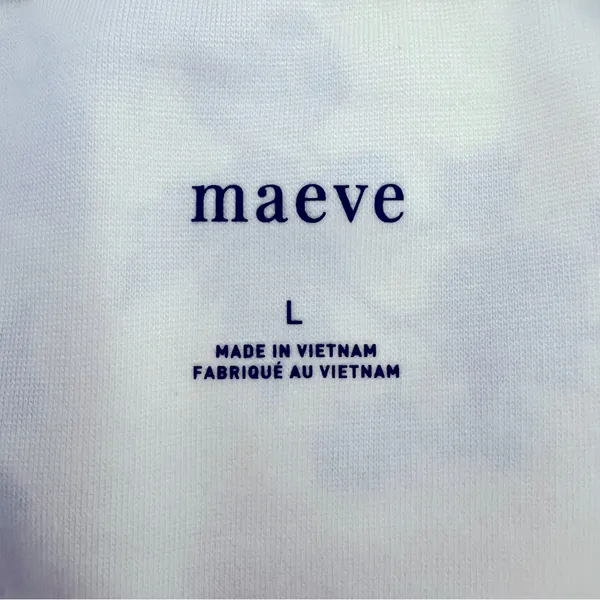 Anthropologie Maeve Square-Neck Peplum Blue and‎ White Fitted Crop Top Size L - Image 5