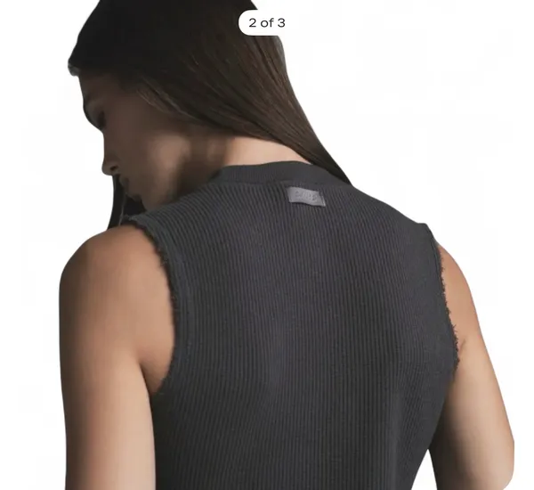 Skims Heavy Waffle Crewneck Tank Top - Image 2