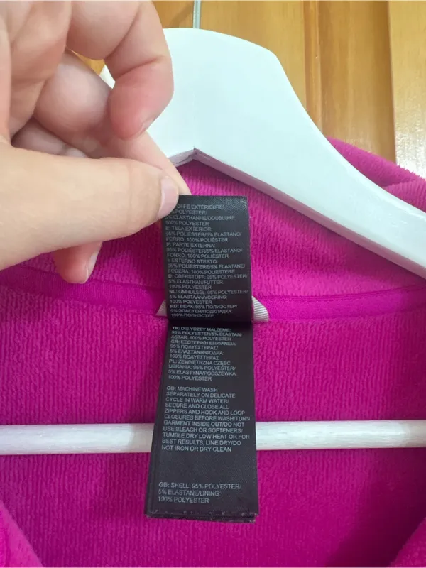 The North Face Size XL Pink Fleece Full Zip Jacket - Image 7