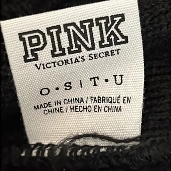 PINK Victoria’s Secret Black & White Pom Pom Beanie - Image 7
