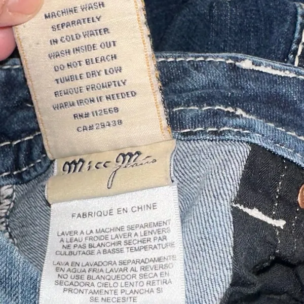 Miss Me Easy Cropped Jeans Women's 29 Dark Blue Stretch Denim Mid-Rise - Image 9