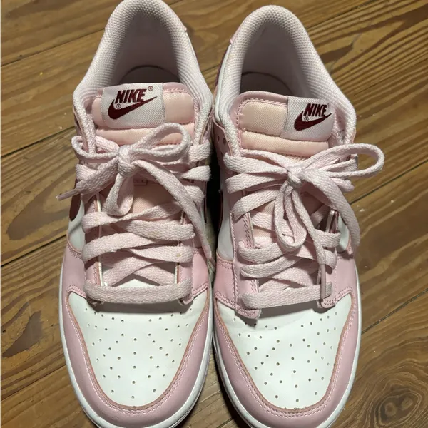 Nike Pink Foam and White Dunk Low Sneakers - Image 14