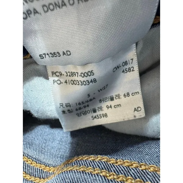 Denizen From Levi's Distressed Jegging Jeans Skinny Fit Blue Stretch Womens 5/27 - Image 7