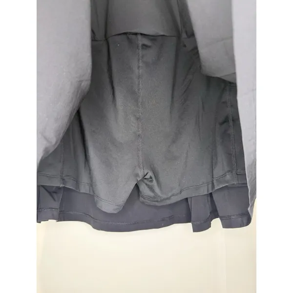 Beyond Yoga Skort Size Large Circle Skirt Built in Shorts Pockets Black Pleated - Image 5