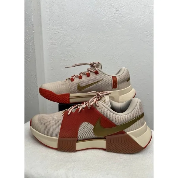 Nike GP Challenge 1 PRM Women's Tennis Shoes Sz 12 Sail Red Gold‎ FQ3164-103 - Image 3
