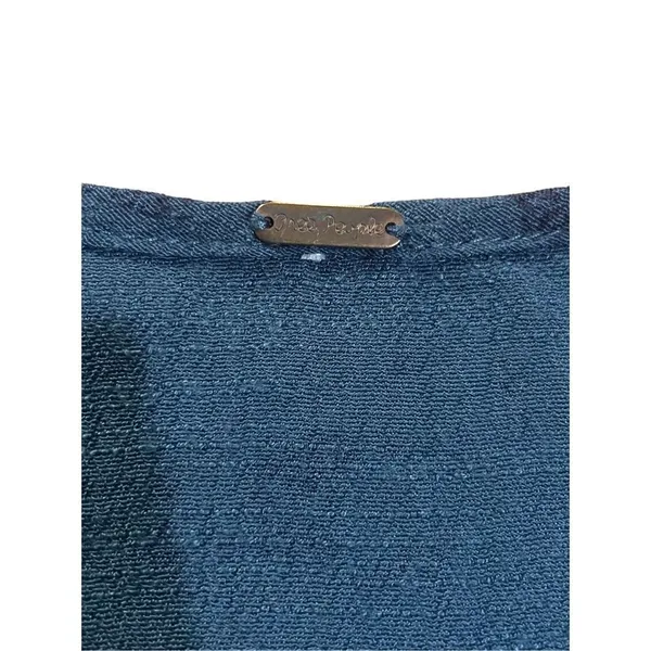Free People Look Through Keyhole‎ Crinkle Tank in Indigo sz small - Image 6