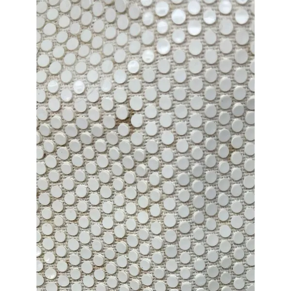 Vintage White Metal Mesh Clutch Purse Mid Century Gate Mouth Evening Bag Bridal - Image 10