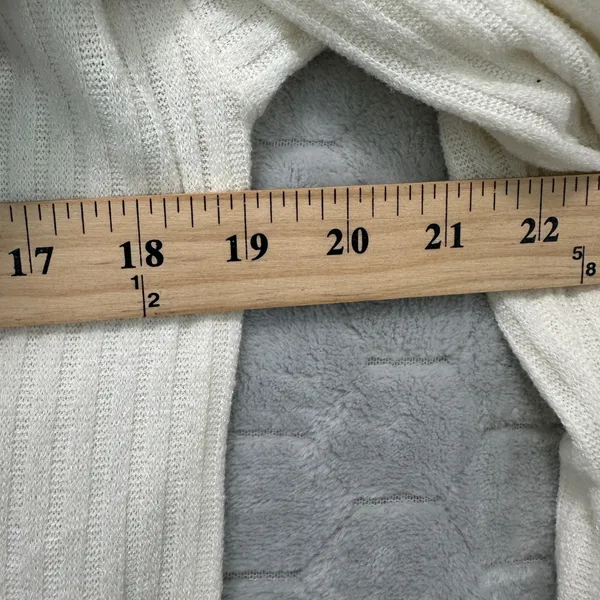 Wilfred Free Aritzia Ivory Ribbed Long Sleeve Sweater Sz S Minimalist Clean Girl - Image 5
