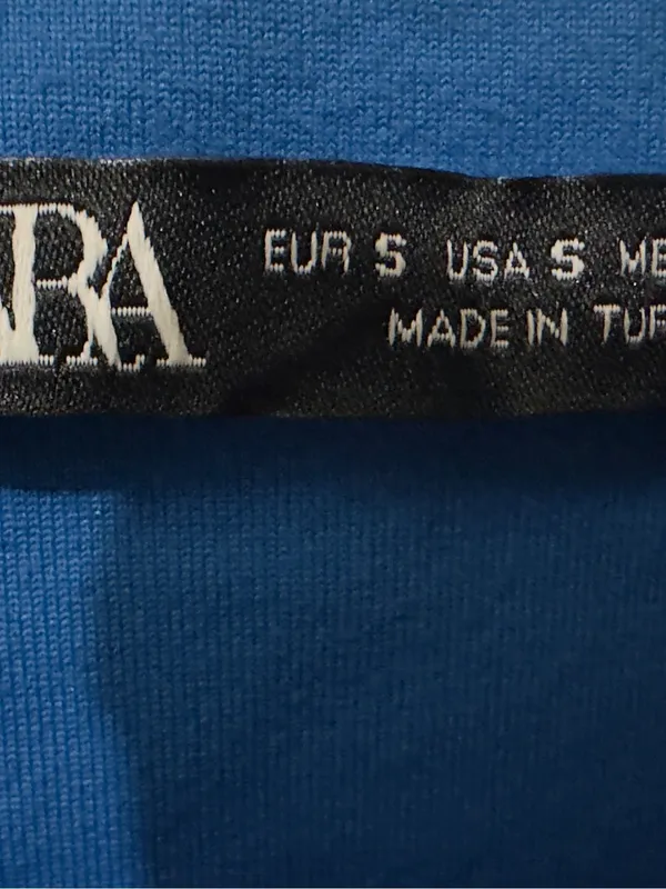 ZARA | EUC Turkey Bright Royal Blue High Neck Stretch Sleeveless Bodysuit (S) - Image 8