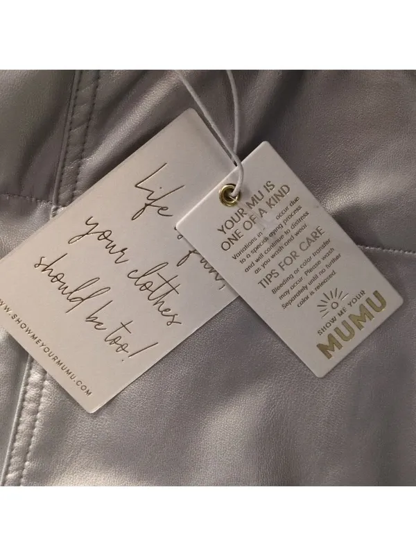 Show Me Your Mumu Silver Nashville Pull On Flares Faux Leather Size Medium - Image 7