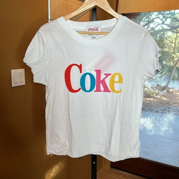 NWT Wildfox Coke Stellar White Graphic Tee Size Medium - Image 6