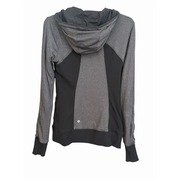 Lululemon Dance Studio Jacket III Reversible Women's 6 Black Heathered Gray R6-2 - Image 3