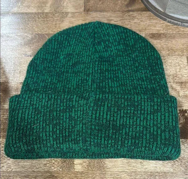47 Brand Green Beanie with Eagle Patch - Image 2
