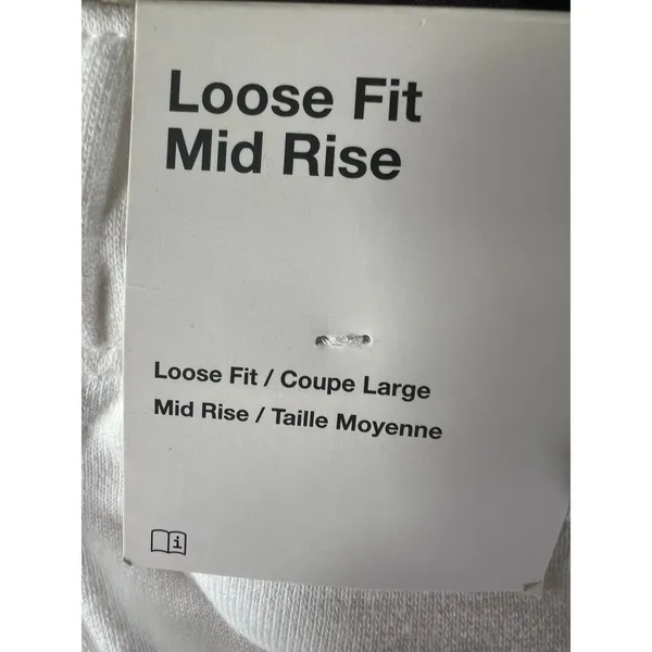 Nike Air Women’s oversized loose fit joggers XL white and gray with swoosh New - Image 4