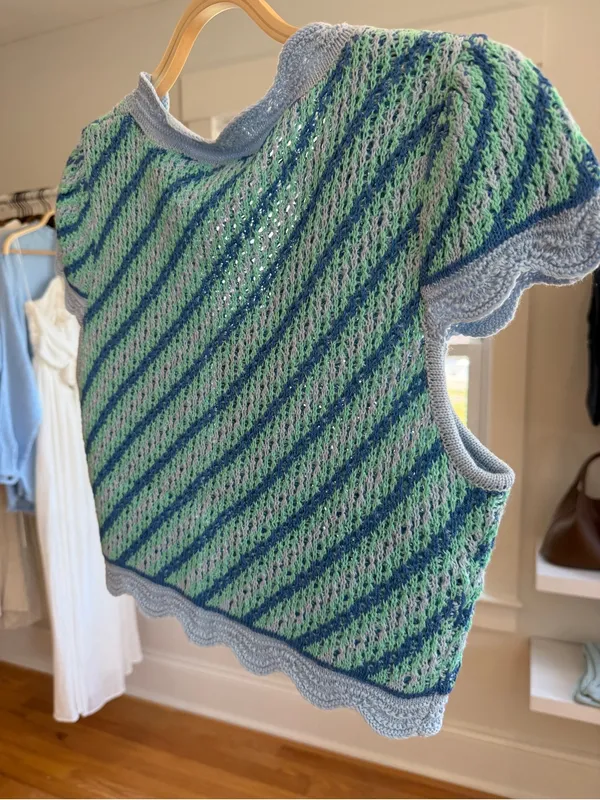 Crochet tie front top Size M - Image 6