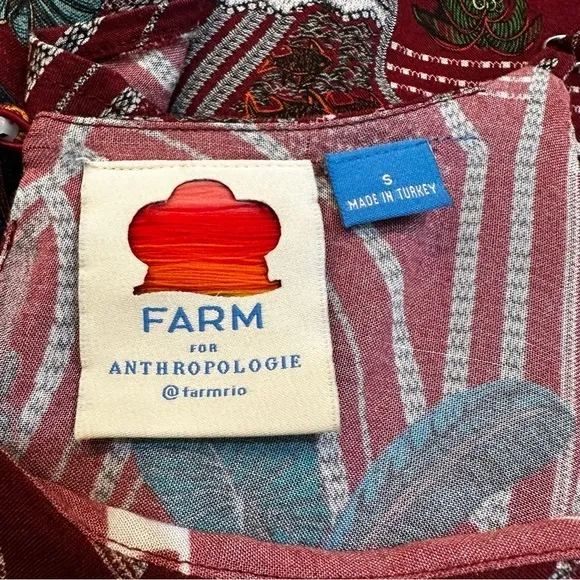 Anthropologie x Farm Rio Benita Cami Blouse Size S Toucans & Palm Pattern‎ - Image 10